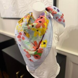 Oversized Square Floral Scarf – 42" x 42"